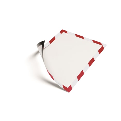 Portacartel Magnético Duraframe, Rojo/Blanco